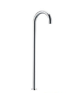 900mm chrome free standing bath spout round goose neck shape